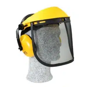 Stahl-Maschenvisier und Gehörschutz